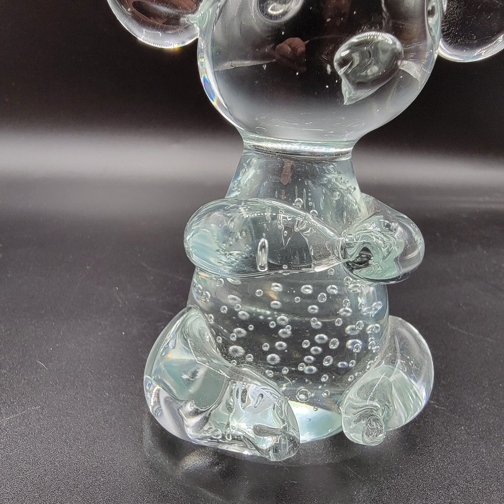Koala Bear Clear Art Glass Paperweight Figurine 4.25" x 3" Bubbles - Picture 6 of 8